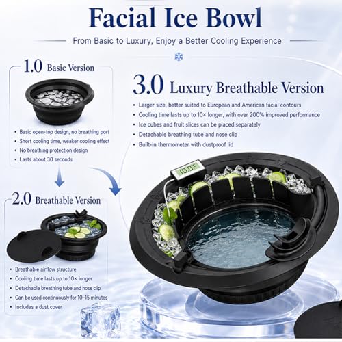 Bañera facial de silicona con tubo desmontable para crioterapia 5