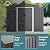 CrownLand Outdoor Vented Backyard Garden Storage Shed 6X8 Feet Tool House with Double Doors Outdoor Lawn Steel Roof Sheds (Gray) Grey