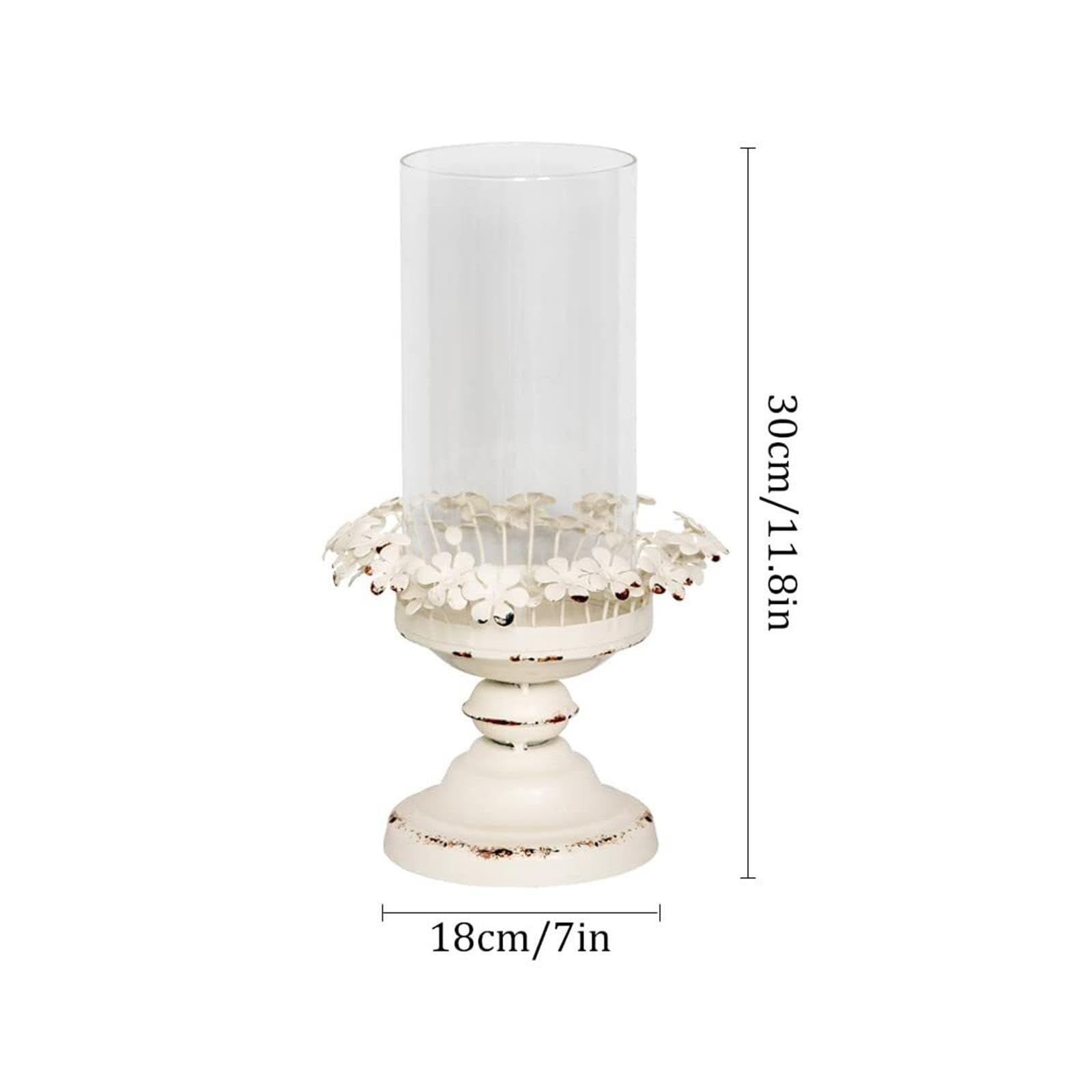 YOFAB Portavelas Candelabros de Flores 13,3" H for candelabro Desgastado Decoración del hogar(S)