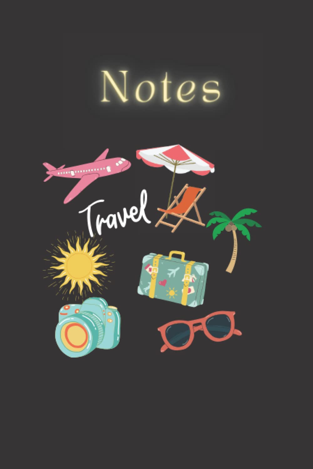 6x9 Travel-themed Notebook with Lined Paper