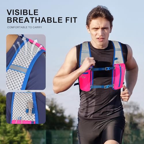 Image of INOXTO Running Hydration Vest Backpack,Lightweight Insulated Pack with 1.5L Water Bladder Bag Daypack for Hiking Trail Running Cycling Race Marathon for Women Men