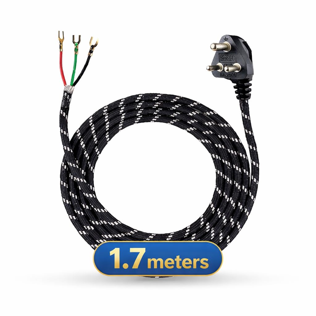 Electric Power Cord 16 Empire Extension Power Cord | 3 Pin Top Suitable for Iron Presses, Kitchen Mixer Grinder Heater Induction chulha Cooler Wire Black Pack Of1 PS 1.7M-image-16