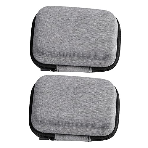 Toyvian 2pcs Multifunctional Storage Bag Travel Organizer Bags Earphone Case Hard Shell Suitcases Charger Cable Organizer USB Mic Charger Guitar Microphone Eva Outdoor Travel Bag