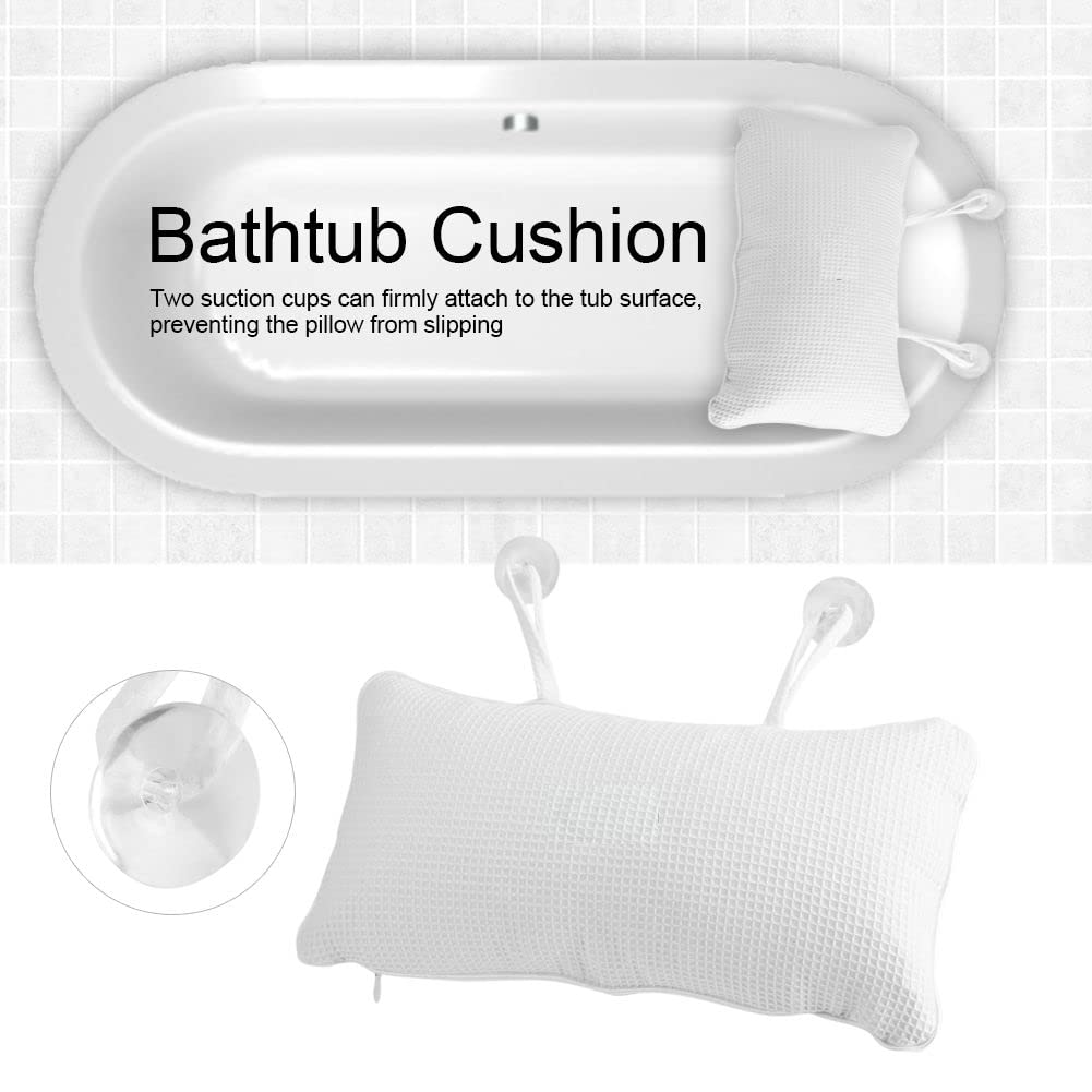 Coussin Baignoire 8 Ventouses - Oreiller Antidérapant Pour Bain Détente Et Soutien Nuque