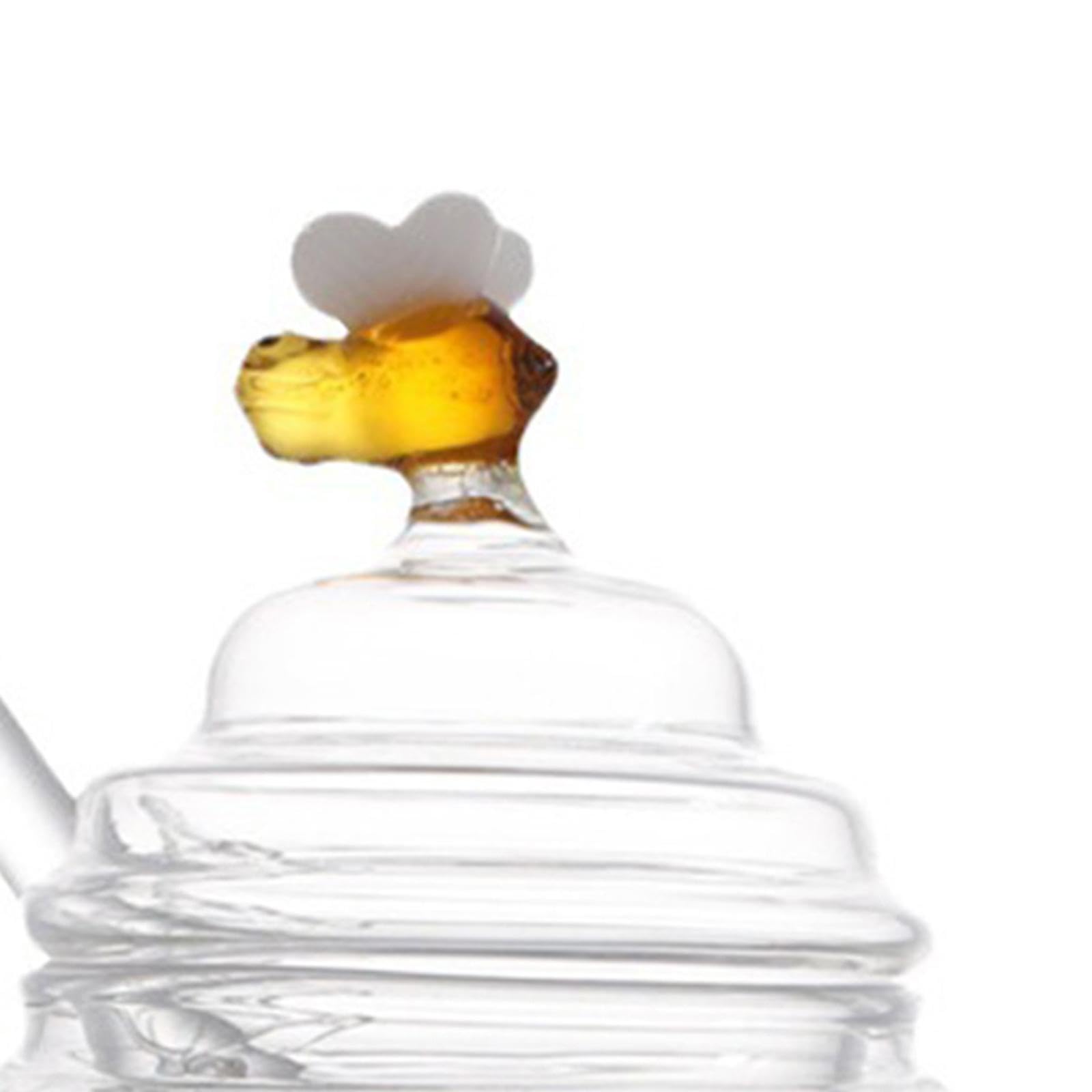Qianly Honey Pot Honey Jar Honey Dispenser Clear Ornament Bottle Storage Container for Gifts Household Birthday Party Home