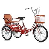 Cadeau voor senioren / jong: berijden van deze kleine wielen-driewieler bevordert de groei en het leren door een gezonde, leuke en veilige ervaring.Deze Trike is een gemakkelijke tool om op beenrehabilitatie te rijden, rond te rijden en zelfs lading te dragen tijdens het winkelen.