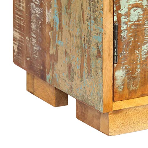 CHAHO Regał na książki, regał stojący do salonu, biura, sypialni, prosty montaż, regał na książki 60 x 35 x 180 cm, lite drewno z recyklingu