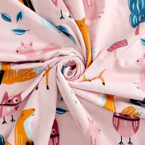 Image of LORETO - A QUALITY LINEN BRAND 100% Cambric Cotton Double Dohar 88 x 90 Inches, 3-Layer Lightweight AC Blanket with Soft Cotton Flannel Filling, Breathable Summer Quilt, Reversible, Peach Baby Animals