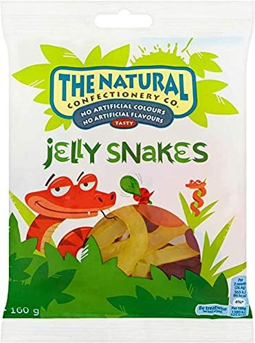 The Natural Confectionery Co Jelly Snakes 160g - Pack of 6