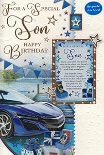 SPECIAL SON BIRTHDAY CARD. ATTACHED KEEPSAKE CARD, 9 X 6 INCHES KT7510B/02