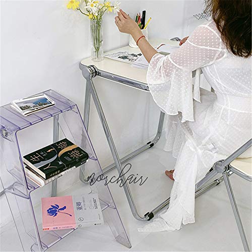Escalera de espiga de acrílico multiusos, taburete plegable extensible de 150 kg 3