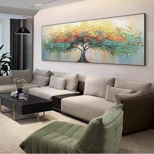 Peinture à l'huile abstraite de grand format avec toile premium