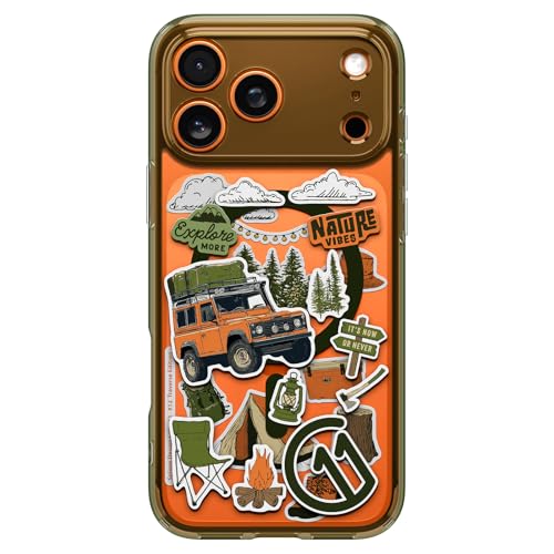 Image of Spigen Ultra Hybrid MagFit Back Cover Case for iPhone 17 Pro, c11 Collection, MagSafe Compatible, Camera Control Covered, 3D Effect with Hexa-Layer Print - PC+TPU | Traverse