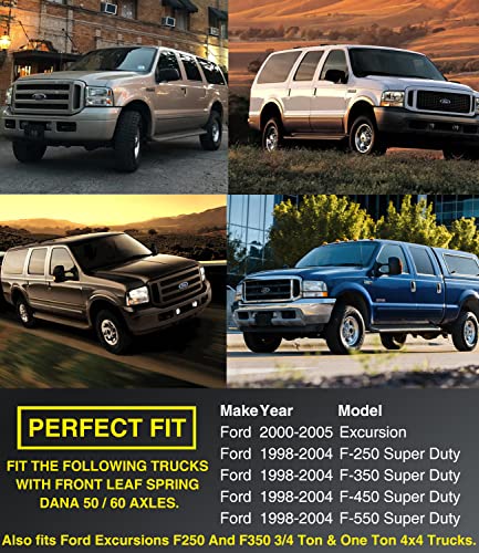 Outer Axle Knuckle Tube Dust Seal & Inner Tube Seal & Needle Bearing & Snap Ring & Thrust Washer Seals Kit For 1998-2004 Ford Super Duty Excursion F250 F350 F450 F550 With Dana 50 60 Front Axle #TOP1