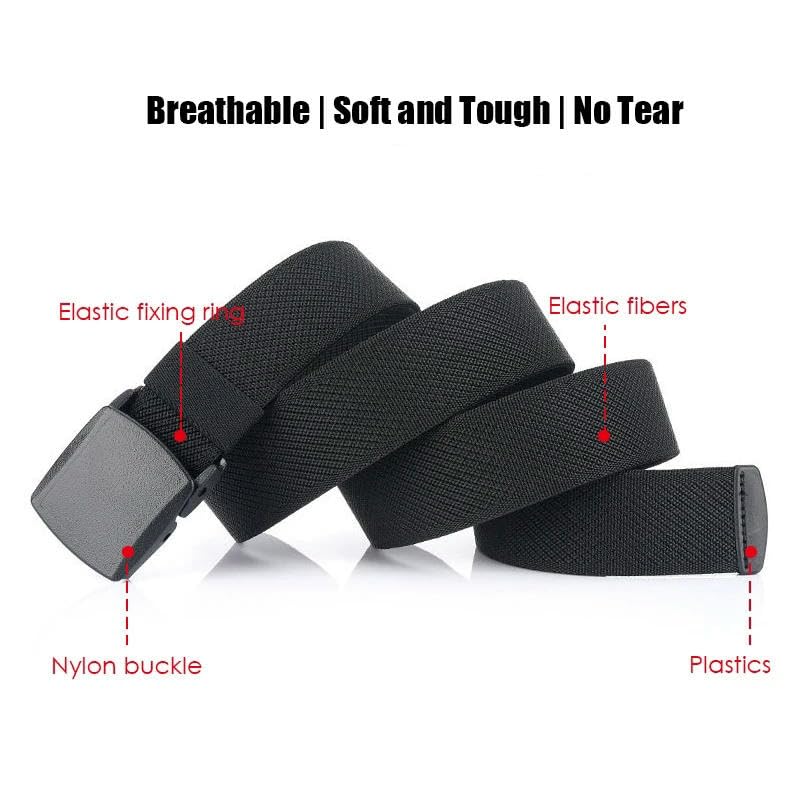 Metal Free Men'S Elastic Belt Strong Engineering Plastic Quick Release Nylon Buckle Outdoor Girdles4