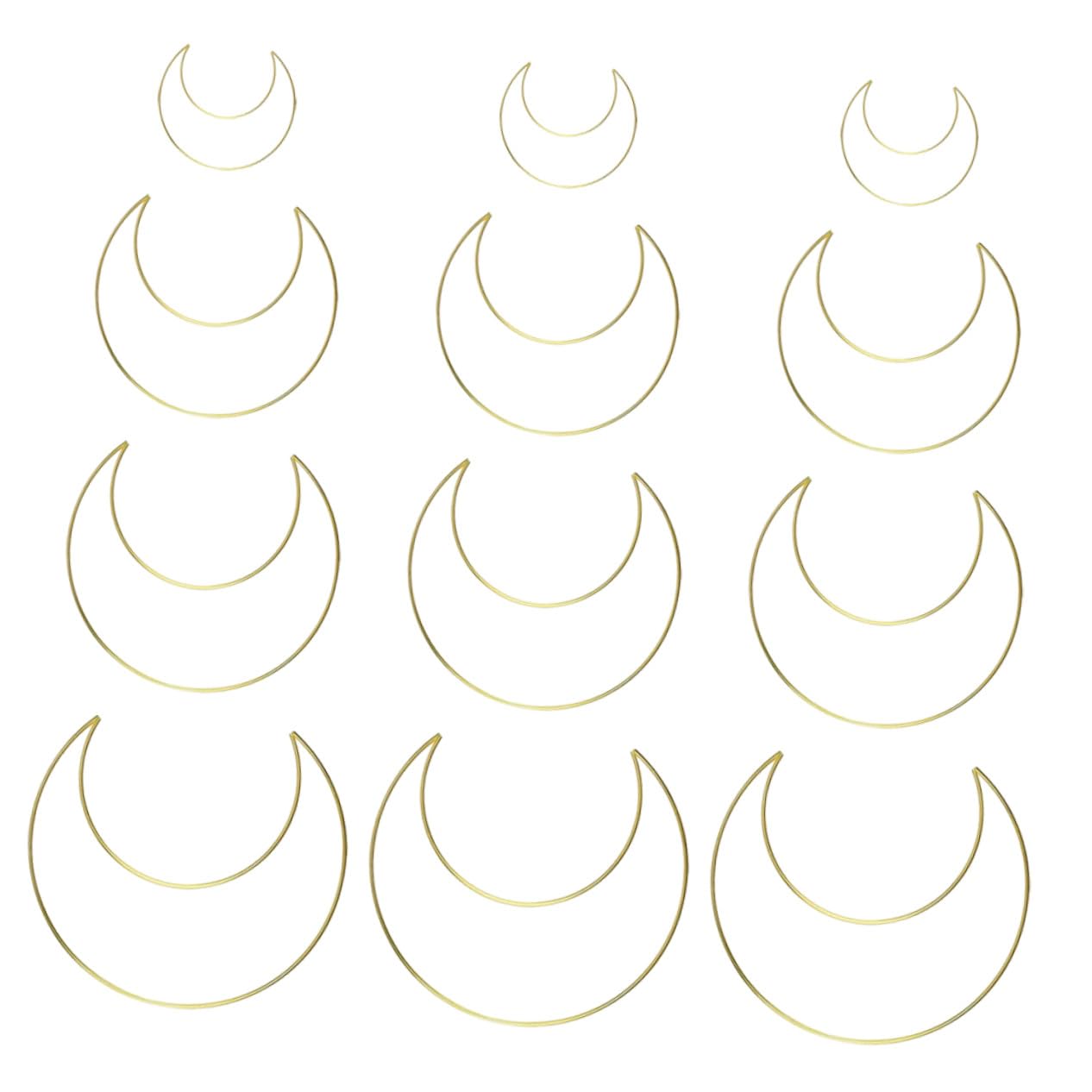 Generisch 12 Stück Teiliges DIY Mond Rahmen aus Metallringen zum Basteln Langlebig Vielseitig für Wanddekoration und Pflanzenkränze Kreative DIY Zubehör