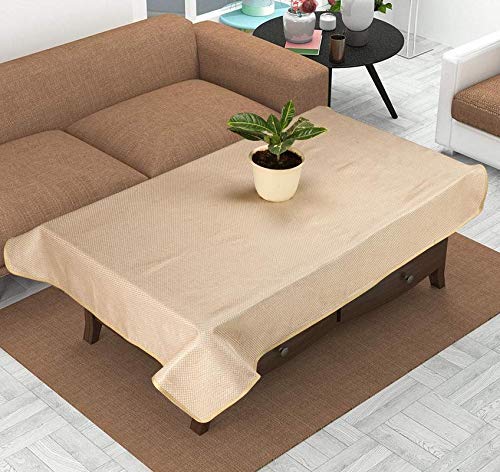 Linen Basics Washable Jute Classic Heat Resistant Rectangular Table Cover (Beige, 36 X 54 Inches, Pack of 1)