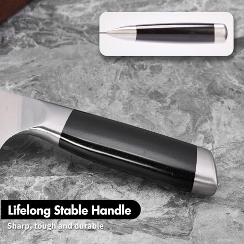 SHI BA ZI ZUO Coltello da chef cinese da 7 pollici, Coltello da Cuoco coltello da cucina sottile e leggero Coltello per verdure in acciaio inossidabile verdure e tritare piccole ossa - immagine 6