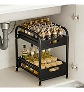 2 Tier Pull-out Storage Organizer, Slide Out Kitchen Cabinet Storage Sliding Shelves, Under Sink ...