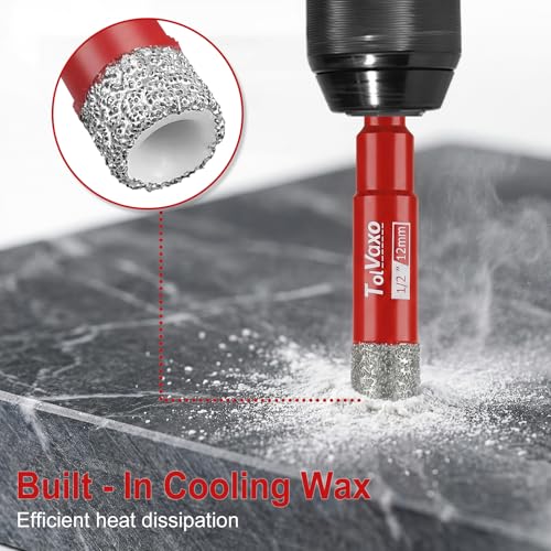 Tolvaxo 10-Piece Dry Diamond Drill Bit Set