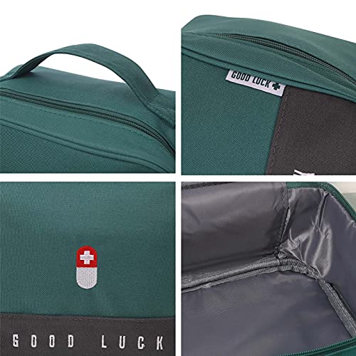 First Aid Bag Empty Small Medical Kit Pouch Travel Emergency Pouch Lightweight Medicine Storage Bag Multifunctional Layered for Emergency Home Office Car Outdoors Boat Camping Hiking - Image 6