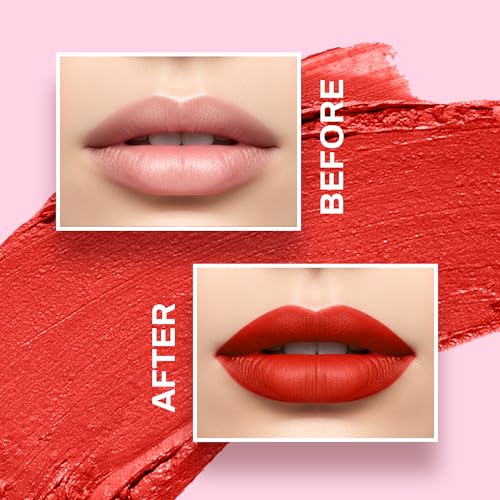 Image of Maliao Non-Transfer Waterproof Lipstick Color Stay | Long-Lasting & Smudge-Proof | Bold, Vibrant Color | Kiss-Proof & Transfer-Resistant | All-Day Wear | 611-Cerise Red, 4g