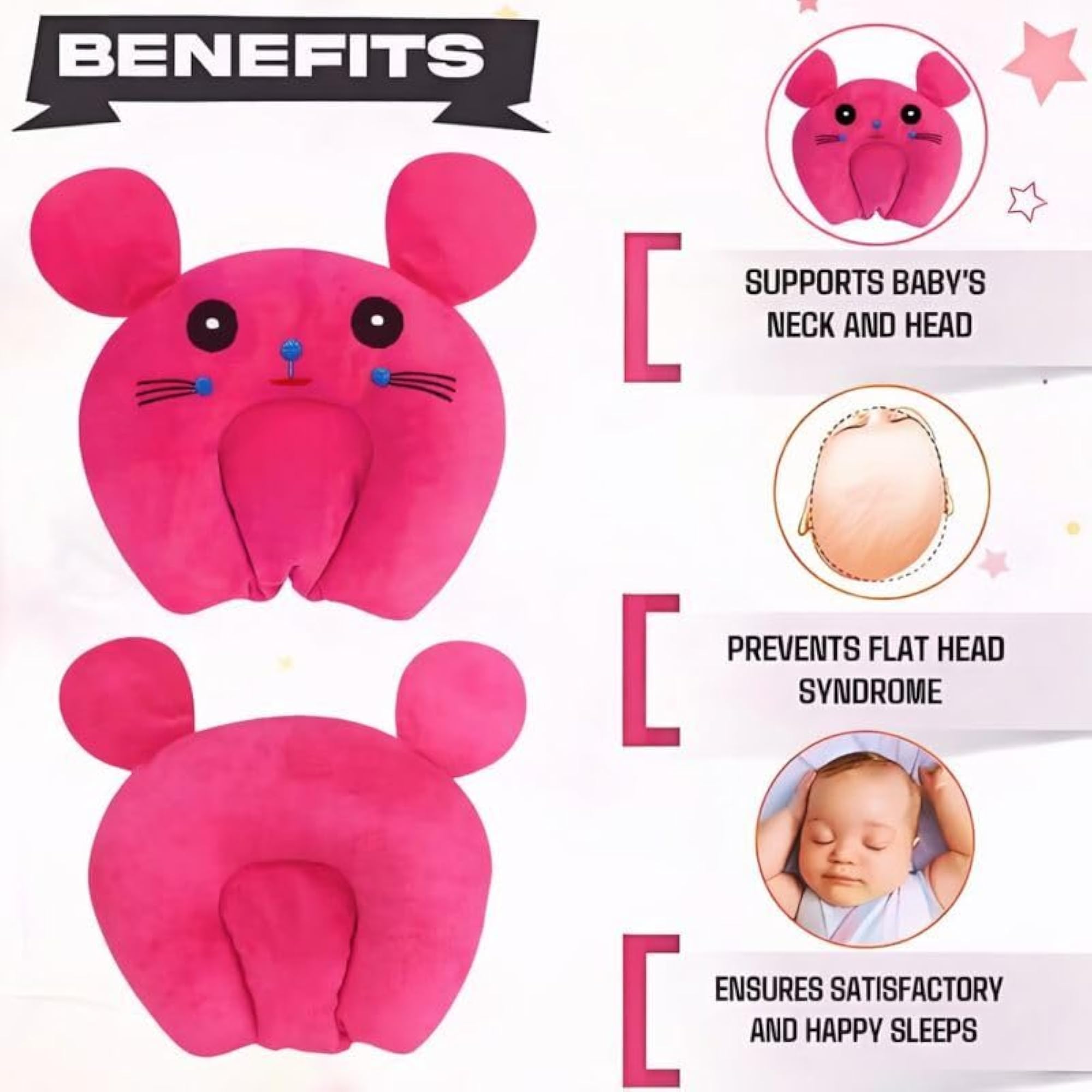 Cute Blue Mouse Shaped Rai Cushion | Soft Cartoon Animal