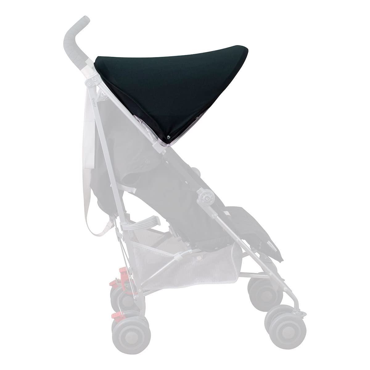 JYOKO KIDS Cubre capota de algodón Compatible con Maclaren Quest, Techno y Xt (BLACK SERIES)