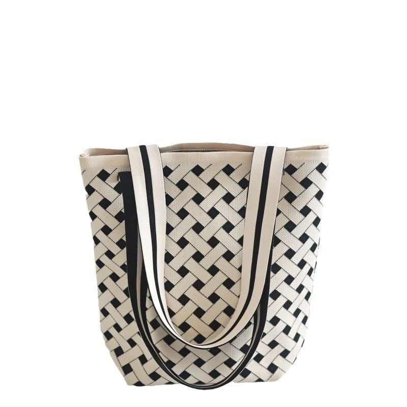 Large Capacity Knit Bucket Shoulder Bag – Spacious, Versatile, and Portable for Travel & Daily Use4