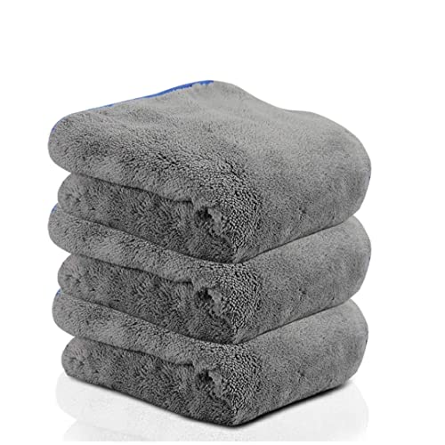 Image of Auto Hub 400 GSM, Microfiber Double Layered Cloth 30x40 Cms 3 Piece (Grey) Cloth Set, Extra Thick Microfiber Cleaning Cloths Perfect for Bike, Auto, Cars Both Interior and Exterior.