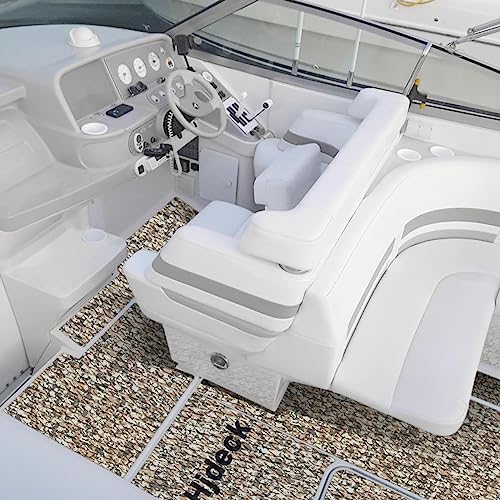 Image of Hjdeck EVA Foam Boat Decking Camo Boat Flooring Mat Marine Floor Carpet Self-Adhesive Non-Slip Boat Flooring DIY Trimmable Surfboard Traction Pad Kayak Yacht RV Flooring Swim Platform Pad