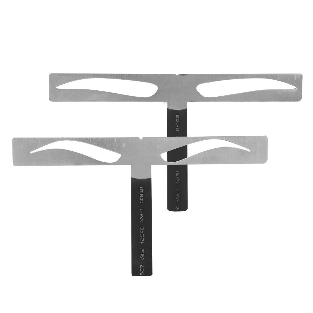 Shopping Spree Reusable Eyebrow Shaping Stencils, 2 Types Permanent Eyebrow Ruler Eyebrow Measure Balance Extension Ruler Eyebrow Shape Designer Eye Brow Guide Template Kit