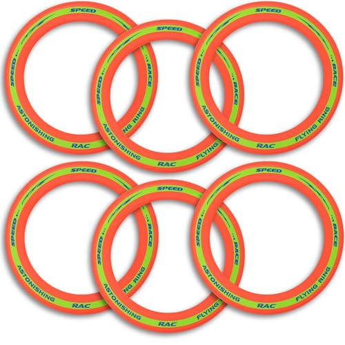 Liberty Imports 6 Pack: Flying Aero Discs Sports Outdoor Pro Flyer Rings - Plastic Toy Ultimate...