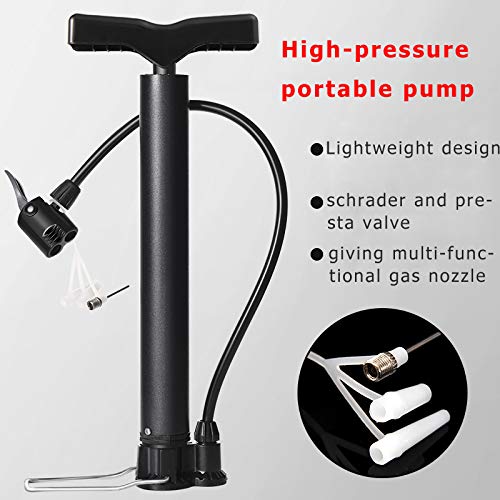 Fahrradpumpe 120 PSI, Luftpumpe für Radfahren,Spielzeug, Mini-Handpumpe, Kunststoff Aluminiumlegierung
