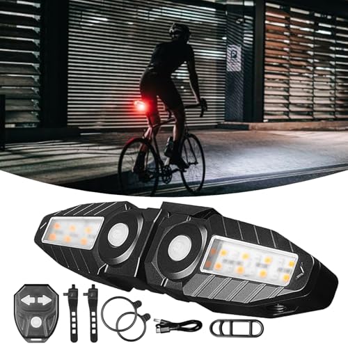Feu arrière de vélo télécommande lampe LED rechargeable USB gadget de sécurité robuste éclairage - 4
