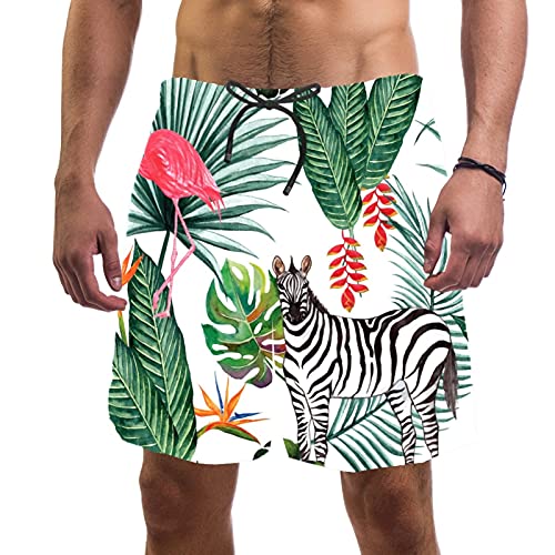 Short de bain avec 2 poches doublure en maille respirante Flamingo