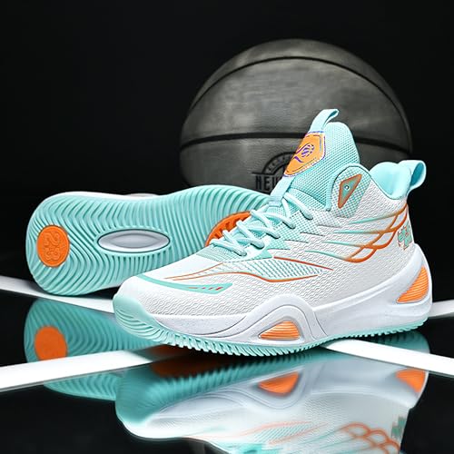 Image of Men's High-Top Basketball Shoes Anti-Slip and Wear-Resistant Soles Running Shoes Graffiti Design Fashionable Sports Shoes