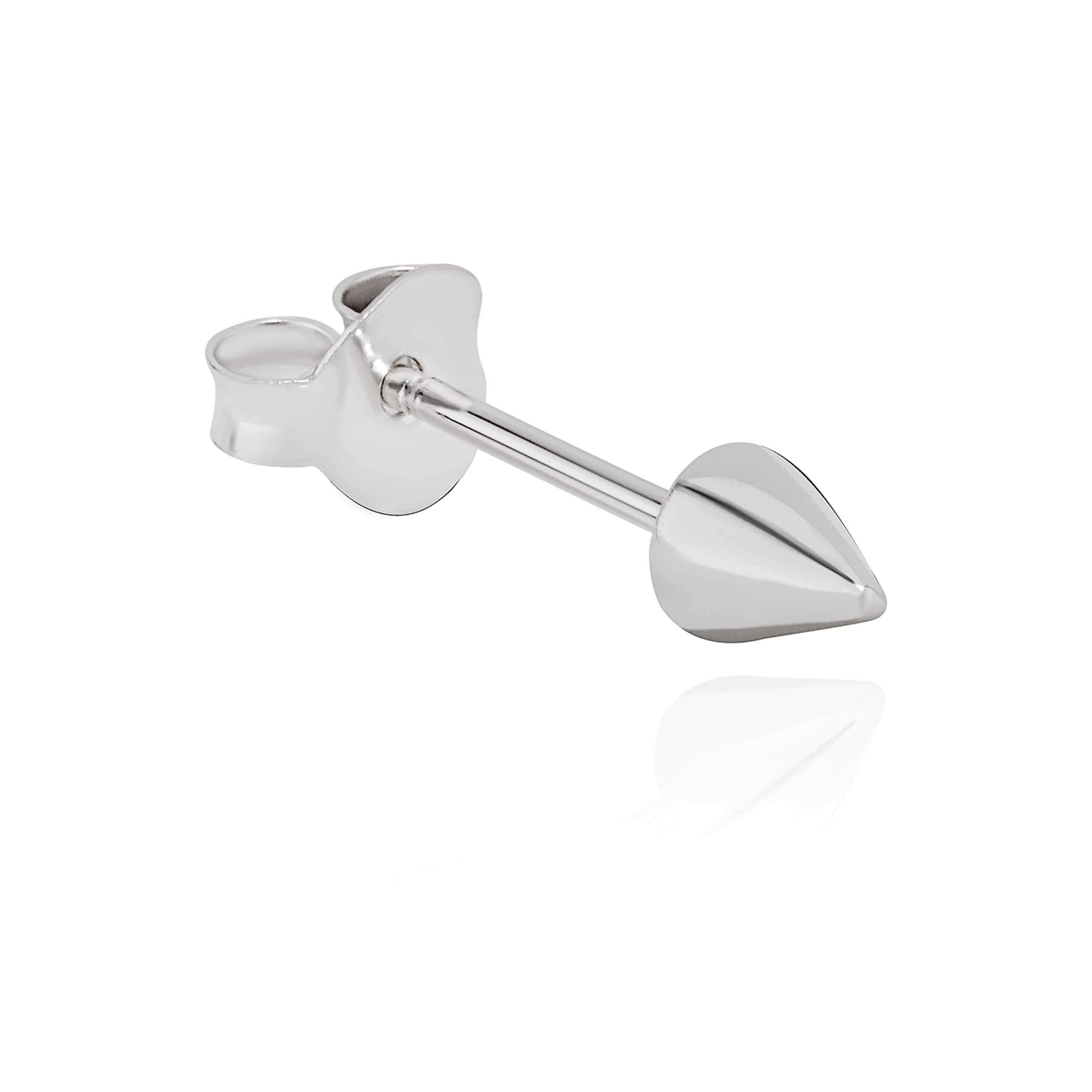NKlaus Orecchini A Cono In Pizzo 925 Argento | Piccoli E Gotici 4x3mm | Gioielli Donna Minimal 11138