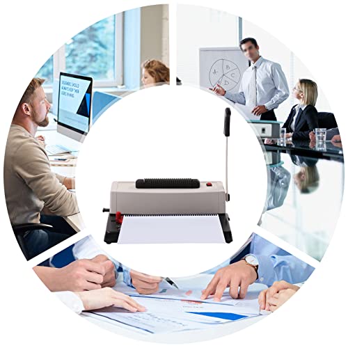 Coil Binding Machine, C348 36W Single Comb Binding Machine Round 46 Holes Paper A4 A5 Punching Binding Machine Punch Spiral Ring Binder #TOP3