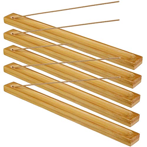 Recipiente para Varillas de Incienso Recipiente de Incienso de Madera Soporte de Varilla de Incienso 5 Piezas Madera Quemador Incienso para Quemador de Varillas de Incienso Recoger Cenizas