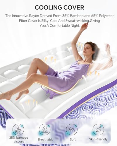 Image of ChiXpace Dual Layer 4 Inch Memory Foam Mattress Topper Full - 2 Inch Gel Memory Foam and 2 Inch Pillow Top Mattress Pad, 7-Zone Egg Crate Full Size Mattress Topper(White)