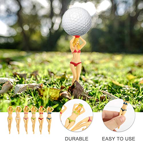 BESPORTBLE 6Pcs Biquíni Tees De Golfe Colorido Pin- up Senhora Menina T De Golfe Plástico Engraçado