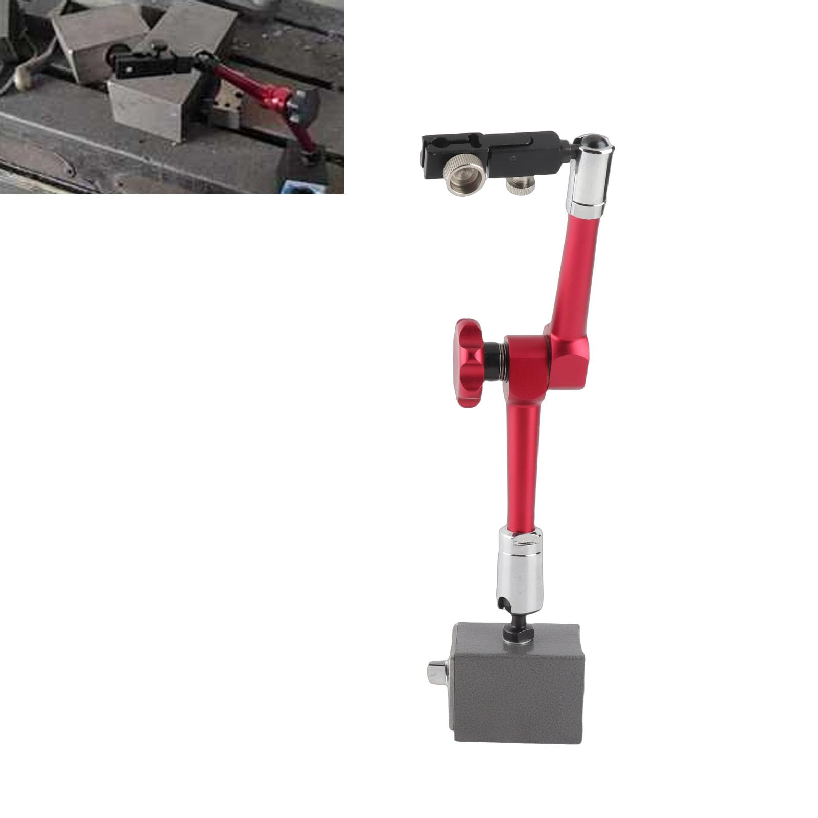 Magnetyczny Uchwyt Podstawy, Regulowany Stojak z Ramieniem Hydraulicznym do Cyfrowego Czujnika Zegarowego, Siła Ssania 100 Kg do Kalibracji i Pomiarów