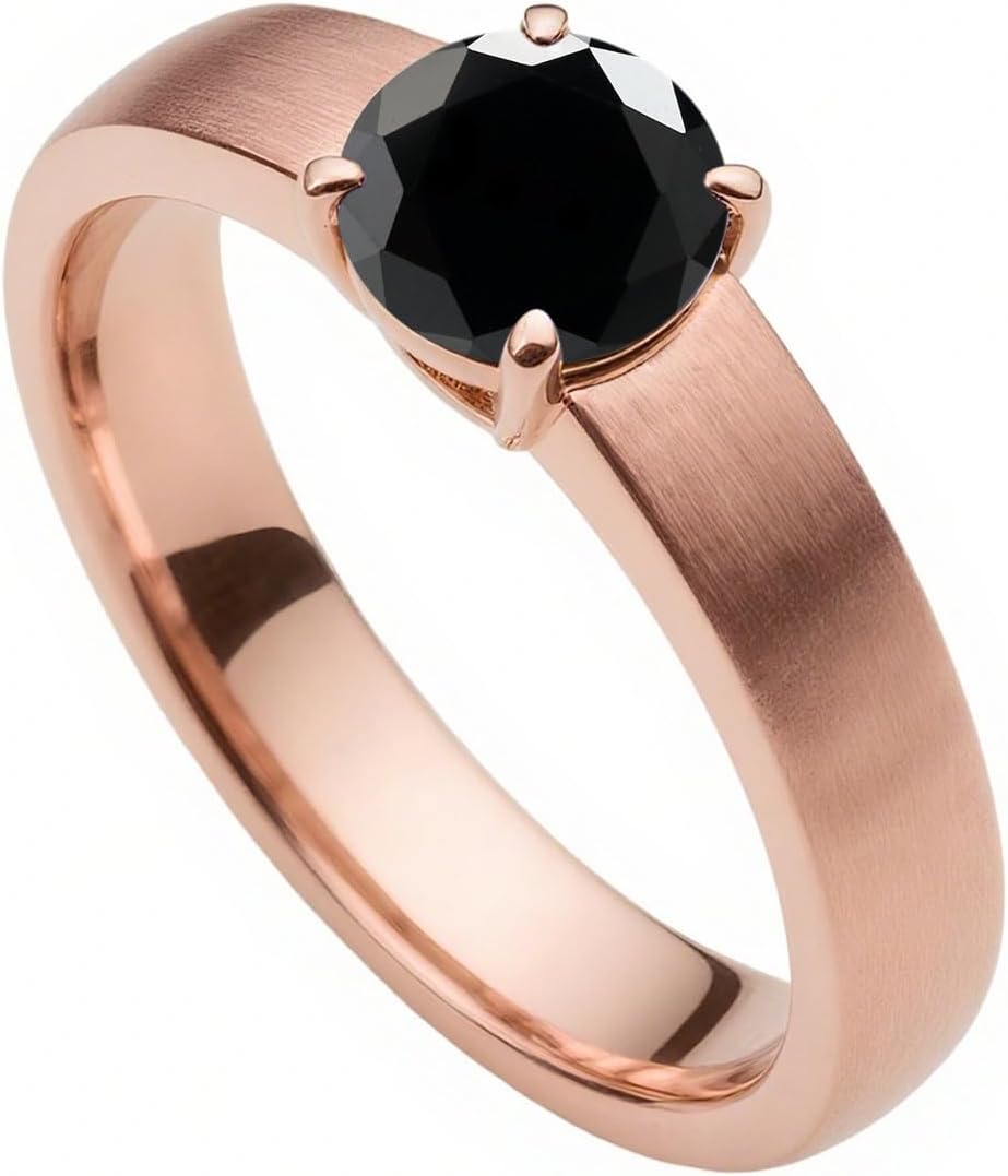 0.5 Carat Solitaire Gemstone Wedding Engagement Rings for Women, Lab-Grown Sapphire/Ruby/Emerald/Moissanite/Amethyst/Garnet/Black Onyx/Blue Topaz/Citrine/Tourmaline/Peridot Gemstone Round-Cut Anniversary Wedding Ring, Customizable 10K Gold/14K Gold/18K Gold/925 Sterling Silver
