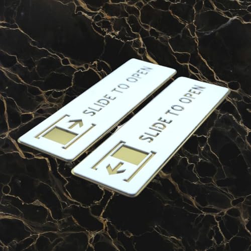 Image of CVANU Slide to Open Acrylic Sign Board for Office /Business /Hospital Sign SelfAdhesive Board(Set of 2) c30