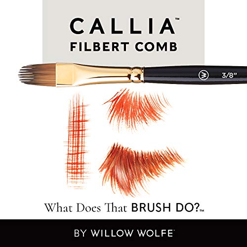 Callia Mixed Media Artist Paint Brush Filbert Comb