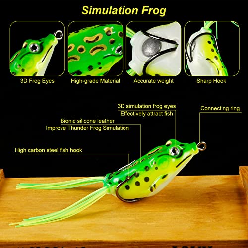 XiYee 109Pcs Angeln Köder Set mit Angelkasten Einschließlich Wobbler Spinnerbaits Angellöffel Topwater Frosch Swimbaits… – Bild 6