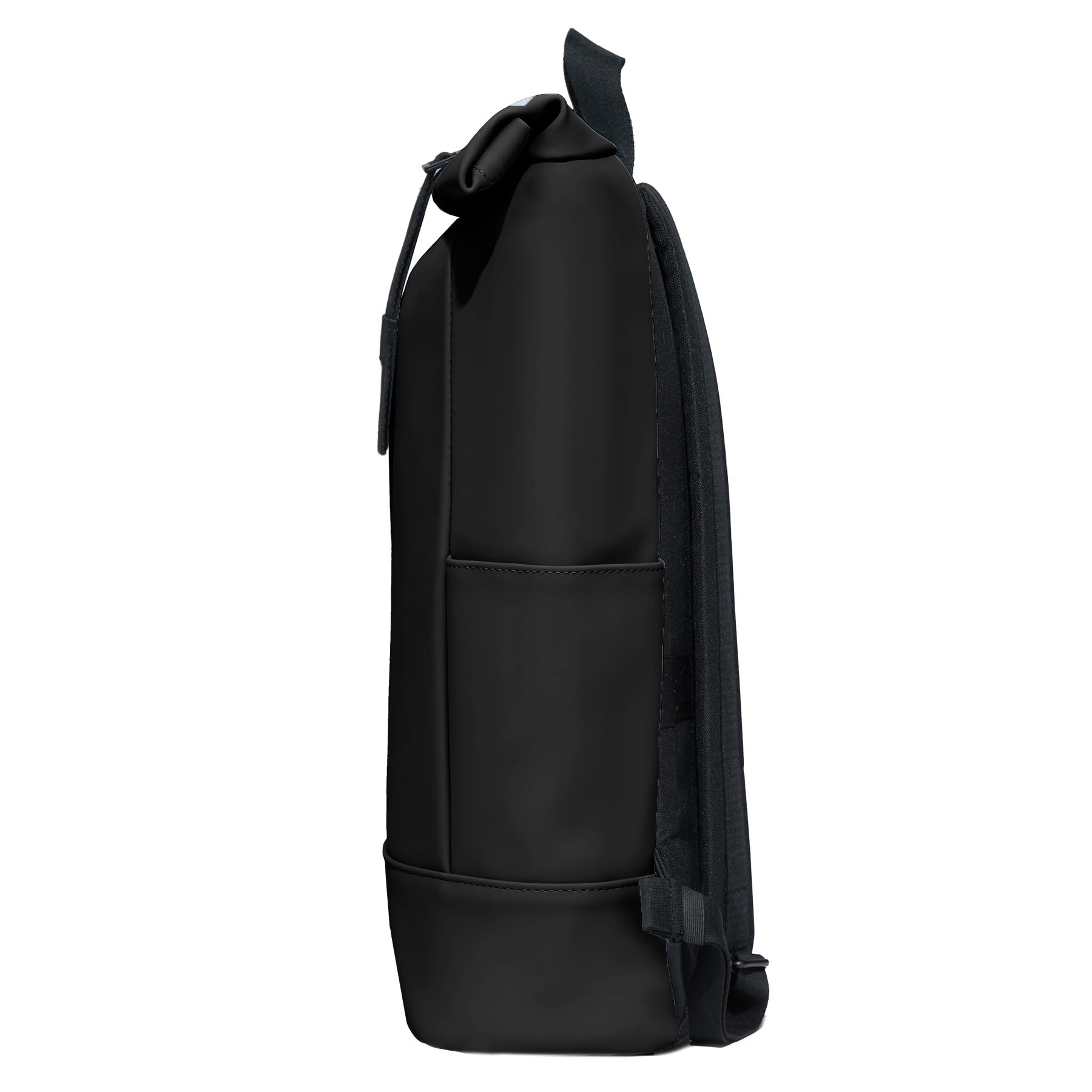 Rolltop Rucksack HOLU groß aus recyceltem Material Laptop-Fach und Trolley-Fix für Damen und Herren, ideal als Handgepäck oder Tagesrucksack wasserabweisend