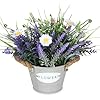 Fake Plants Purple Lavender Flowers in Pot 10 Tall Faux Artificial Potted Plant Greenery for Home Living Room Patio Coffee Table Farmhouse Aesthetic Bedroom Bathroom Decor