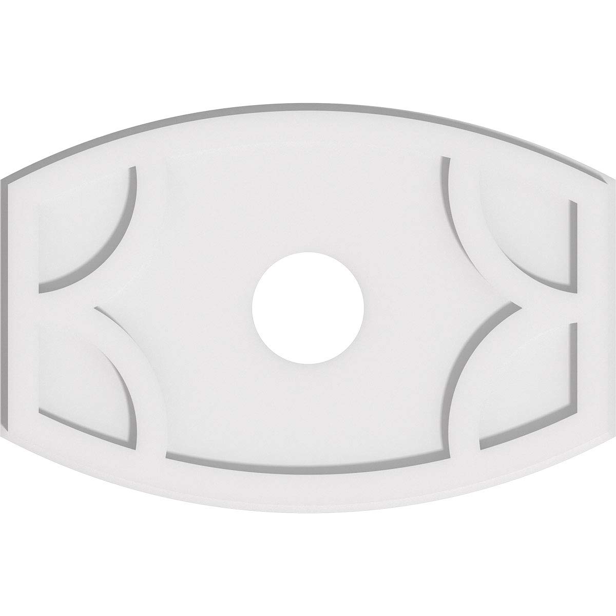 Ekena Millwork CMP22X14KY-04000 Kailey Architectural Grade PVC Contemporary Urethane Ceiling Medallions 22"W x 14 5/8"H x 4"ID x 11 3/4"C x 1"P